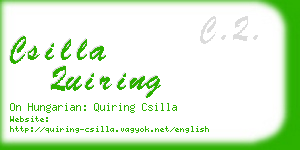 csilla quiring business card